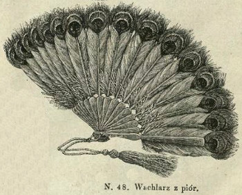 Wachlarz z piór, 1877   Feathered fan, 1877